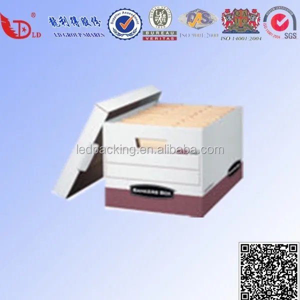 Bankers foldable Box STOR/FILE Storage Box White/Blue 12ct FEL 00703