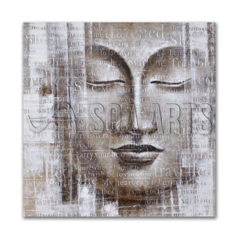 Religious 3D Art Buddha Acrylic Painting on Canvas