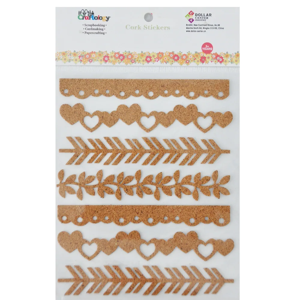 Eco-friendly decoration plane cork stickers