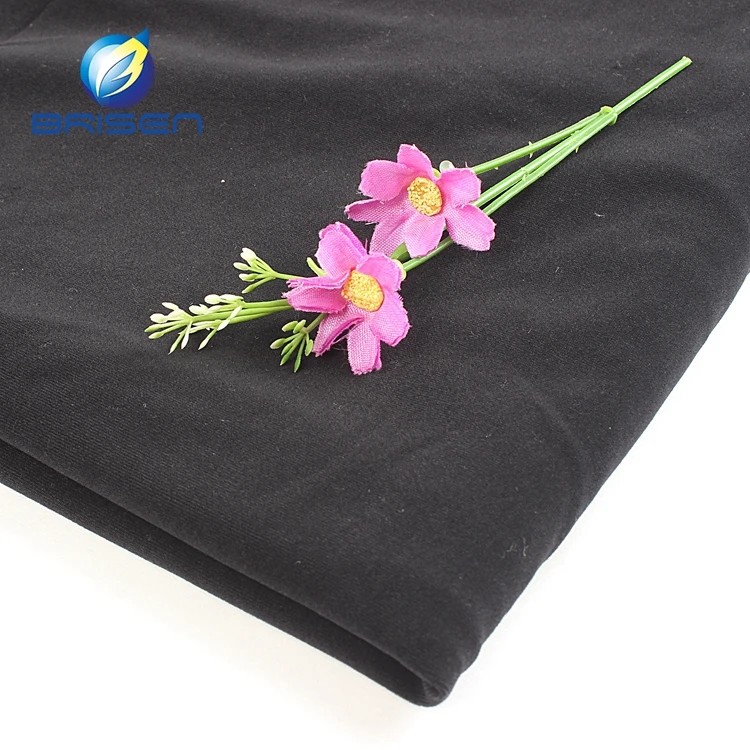 Elastic Cloth Black Polyester Spandex High Material Fabric