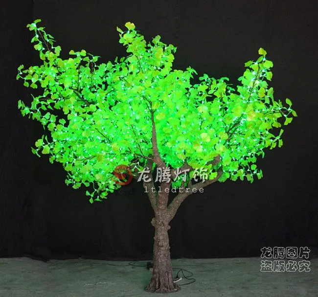 wholesale Outdoor christmas street landscape decoration large Artificial led Ginkgo tree lighting