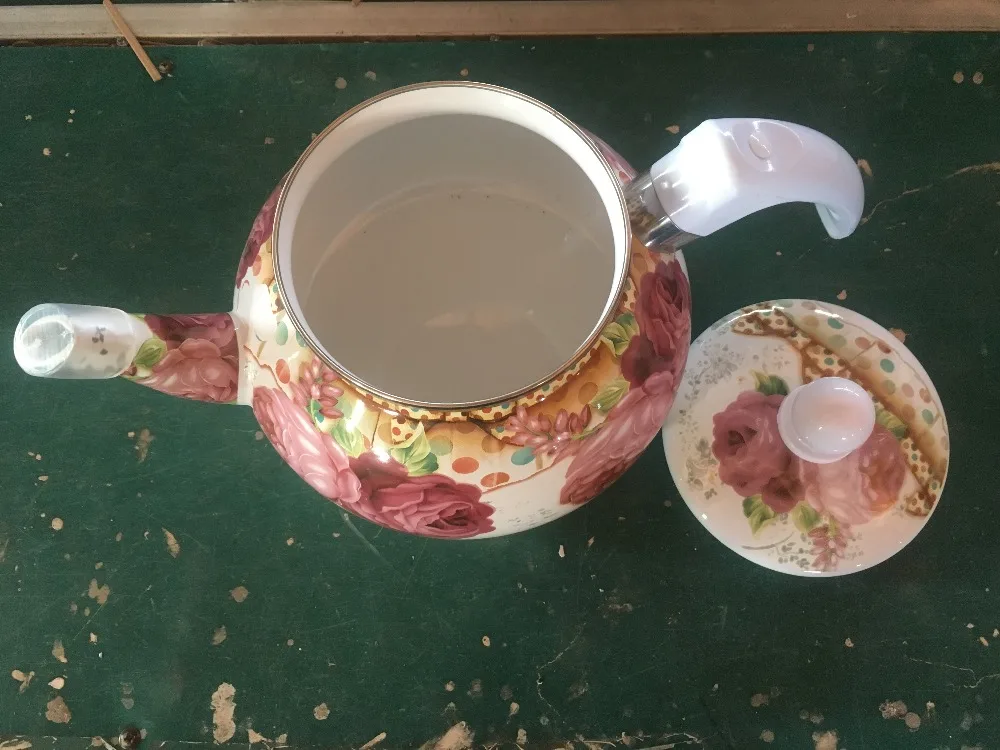 
Enamel tea kettle ceramic kettle double tea kettle with bakelite handle 
