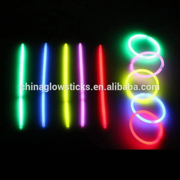 super bright 8 inch glow stick for glow bracelet 100 pack