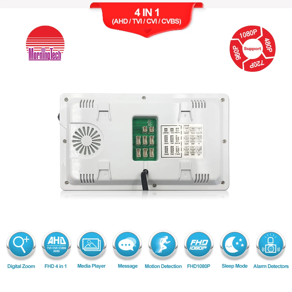 HD Video Door Phone Doorbell Intercom Kit With Smart Visitor Detection camera