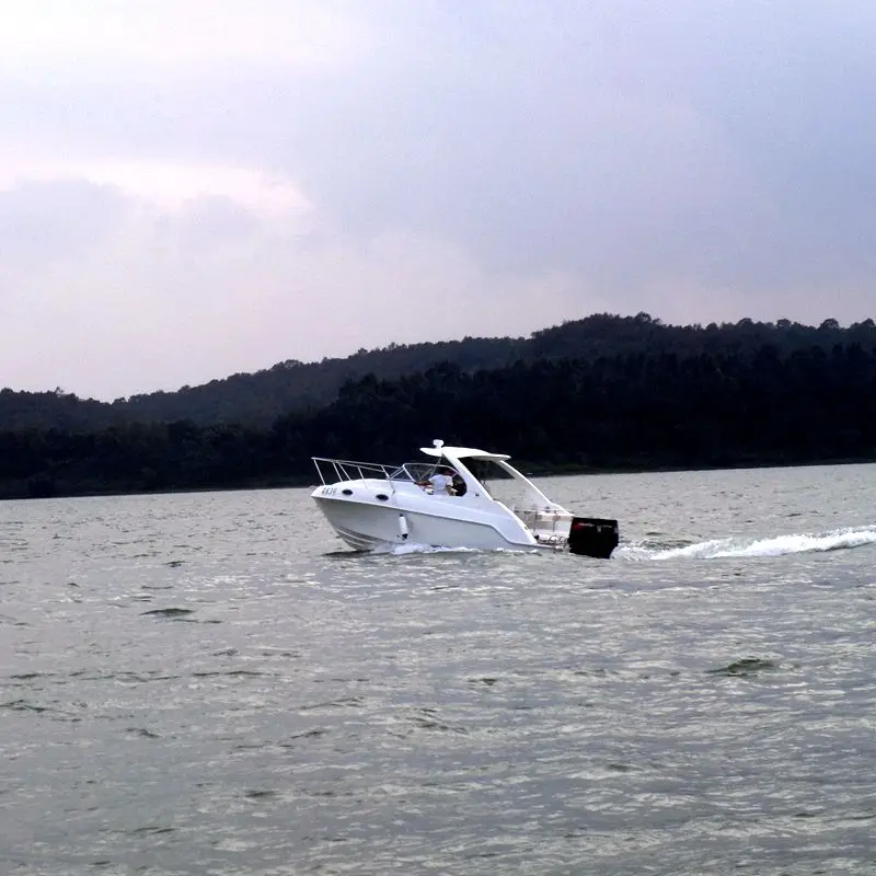 
WATERWISH QD27 CABIN Fibreglass Fishing Outboard Motor Boat 