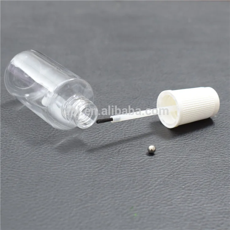 30ML Nail polish remover pump dispenser bottle mascara vial plastic glue bottle with brush