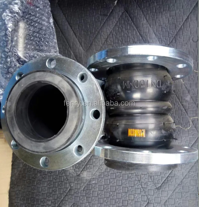 Sfenry EPDM Galvanized Double Sphere Rubber Flexible Bellow Expanison Joint