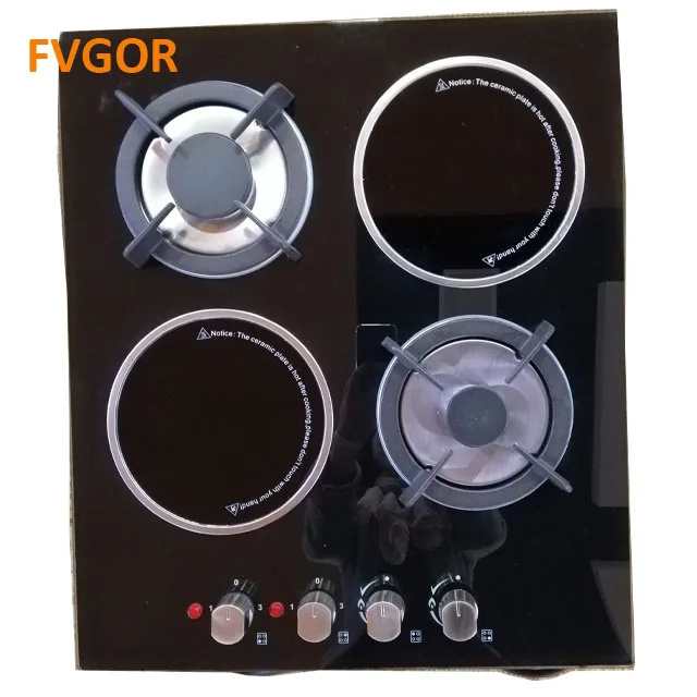 New design two in one kitchen appliance built in electrical cooker with gas burner