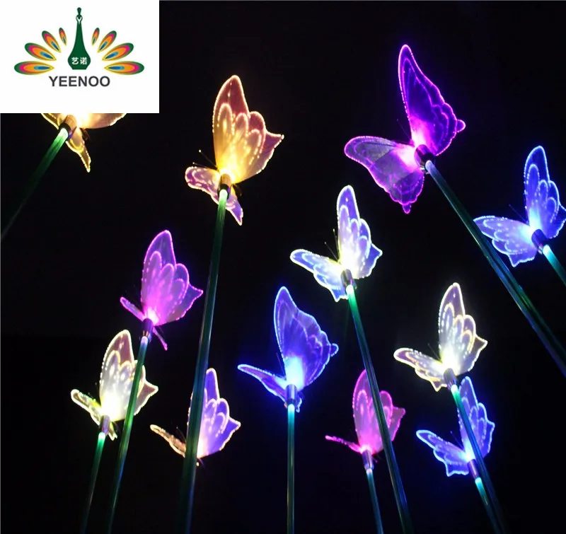 Multi-color led butterfly holiday outdoor decorative