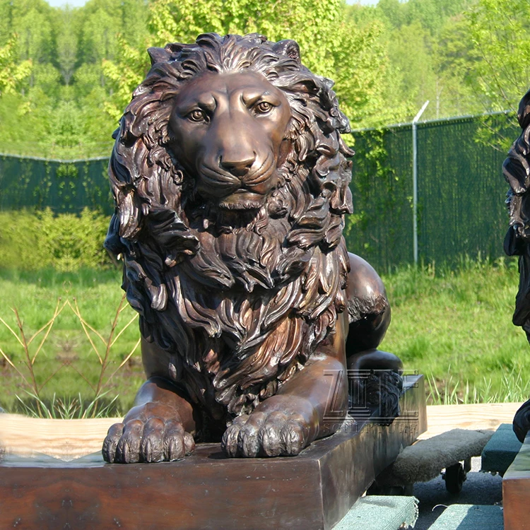 Handmade Best Quality Abstract Bronze lion Statue for Sale