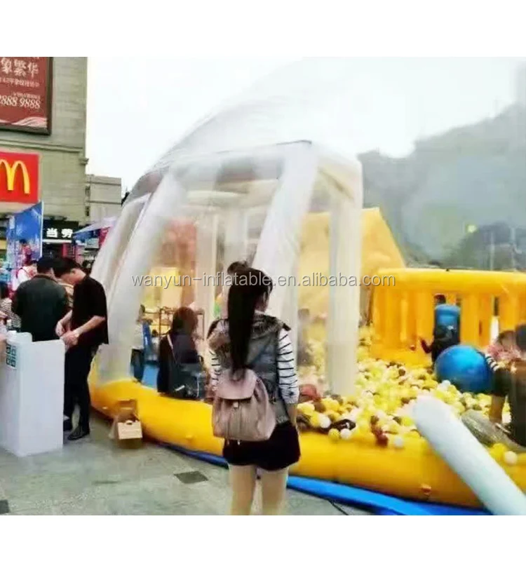 Inflatable transparent bubble tent soft playground, ball pool for kids rental, play center