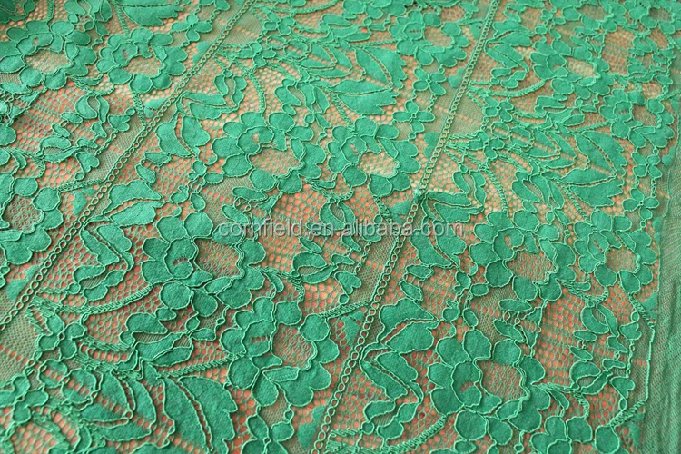 Top quality polyester french lace fabric manufacturer