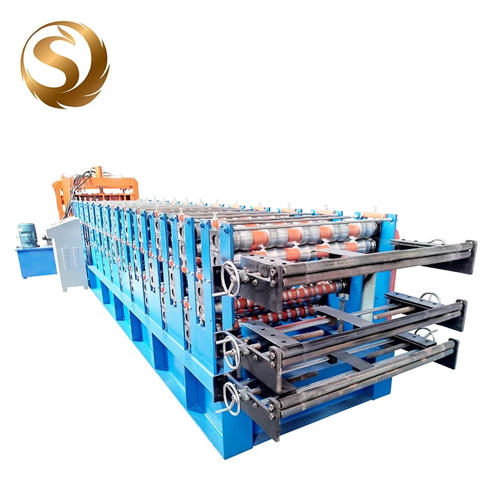 Трехслойный кровельный лист, трапециевидная плитка, роликогибочная машина