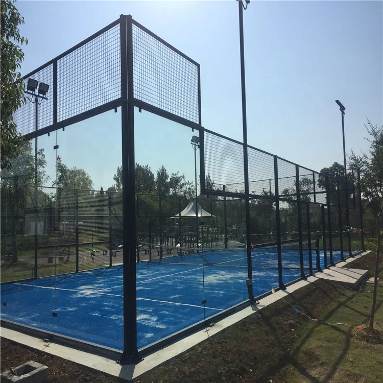 Factory Price 12mm Tempered Glass Panoramic Padel Tennis Rackets Court Perruque Coupe Court