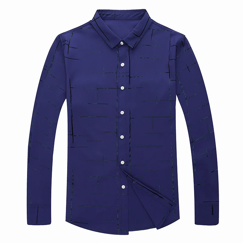 Оптовая продажа, длинная Мужская рубашка с длинным рукавом, индивидуальный стиль, легкая в уходе