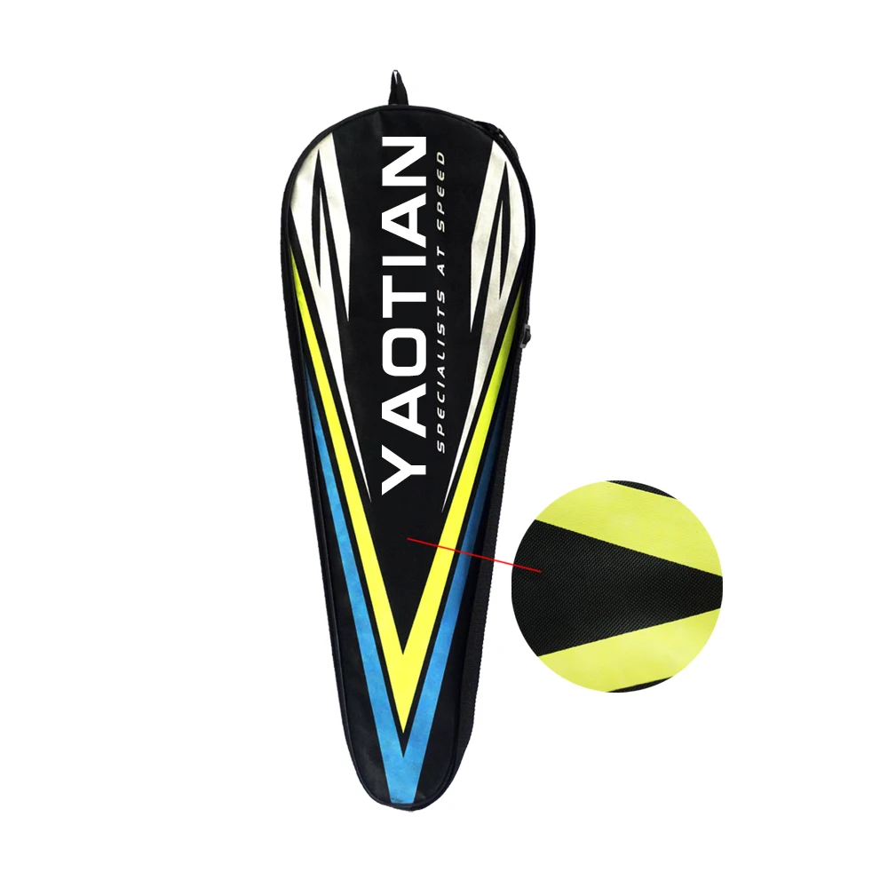 colorful single pair badminton racket exercise bag for outdoor sports