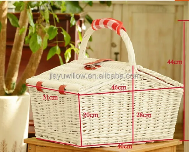 100%handmade wholesale picnic basket with handle