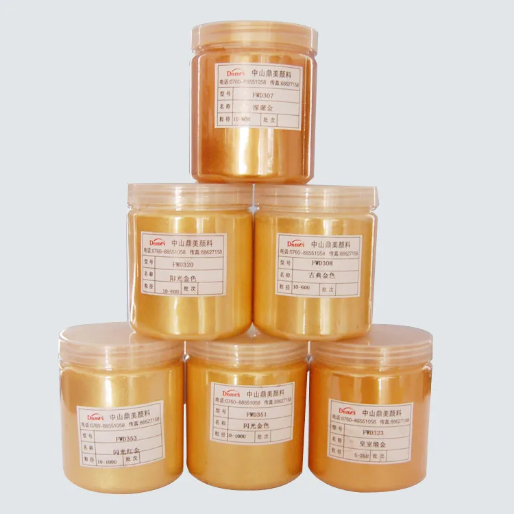 Diamond Gold Copper Powder Synthetic Mica Pigment For Makeup