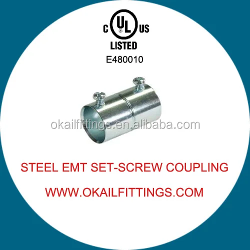 OKAIL Electric EMT Set Screw Coupling 1 Inch (5 packs)