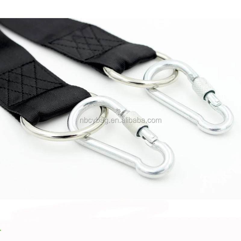 Tree Swing Straps Hanging Kit -Install 2 Straps in Minutes with Stainless Steel Carabiner Hook