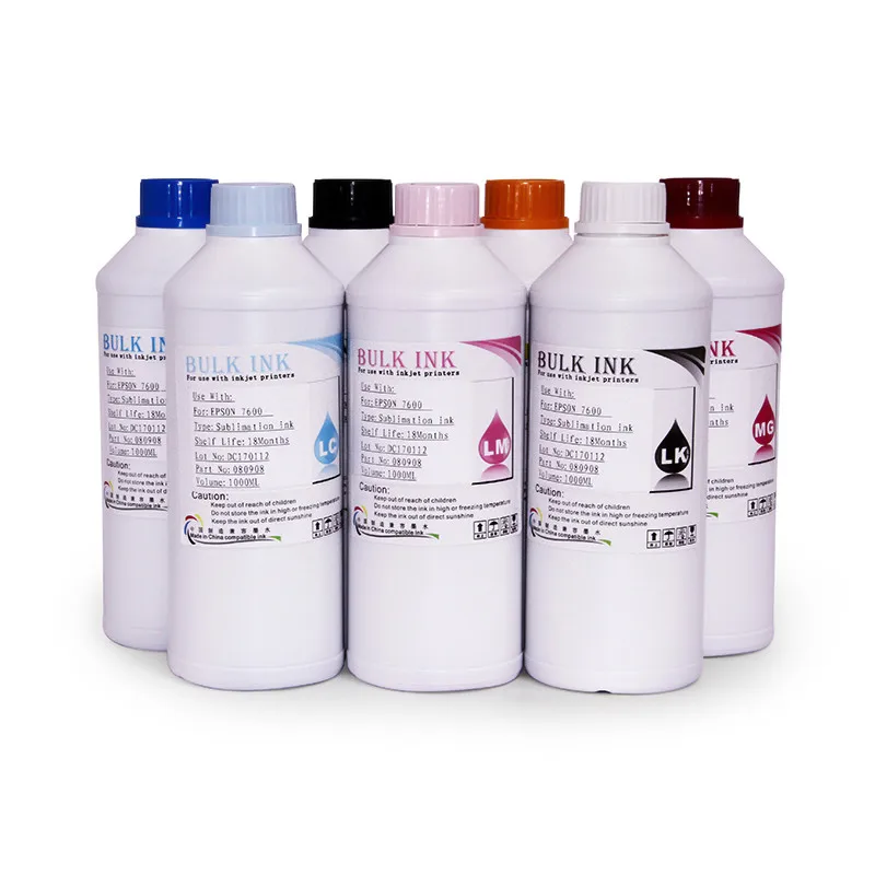 Supercolor dye sublimation Dye ink white bottle for cotton fabric price , sublimation offset ink for heat transfer