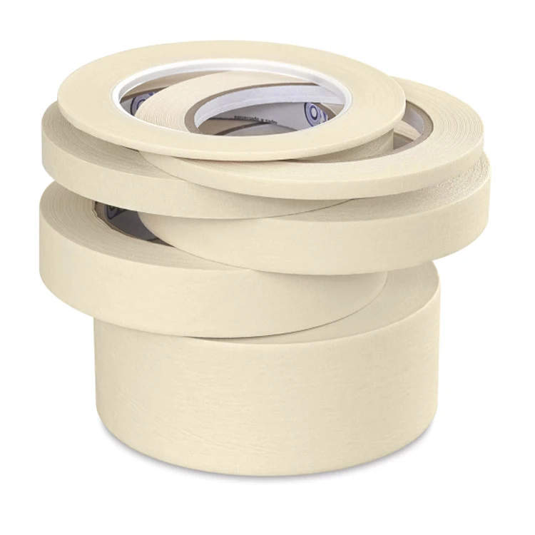 Colorful crepe paper blue painters masking tape for automotive painting