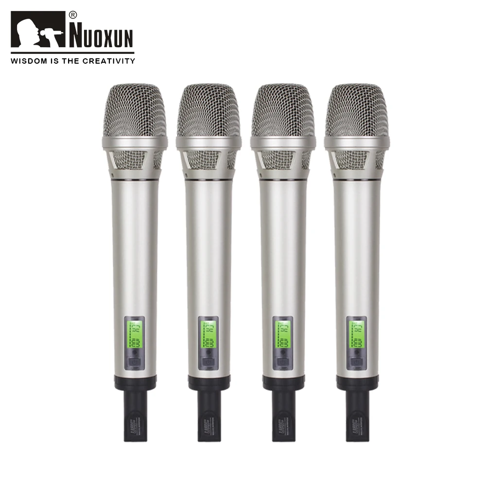Professional Four Channel UHF Handheld Wireless Microphone