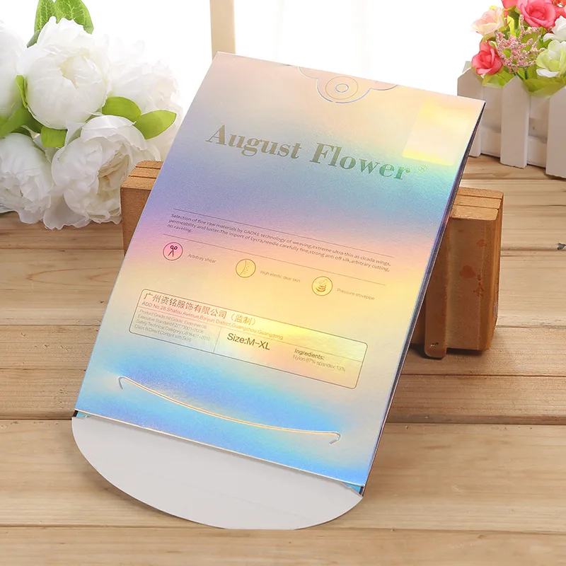 Custom order luxury tights leggings packaging envelopes Recyclable holographic paper envelopes packing