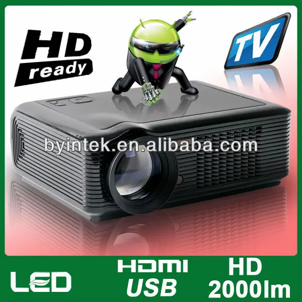 china made android 4.0 os wireless 3d dvd tv hd led video tablet pc games lcd projector