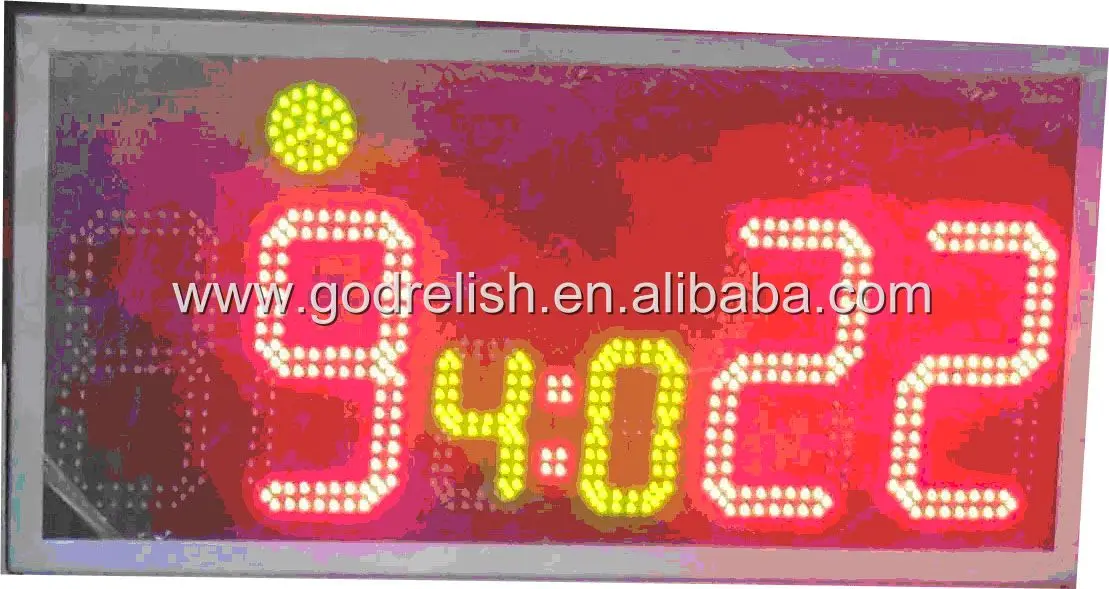 7-segment 5 inch high quality super bright red LED outdoor waterproof scoreboard