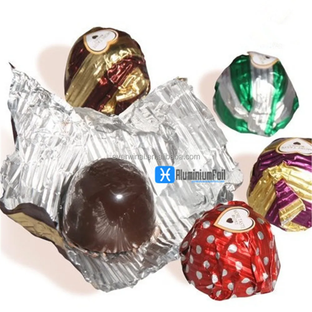 China manufacturers aluminum foil chocolate wrapping paper