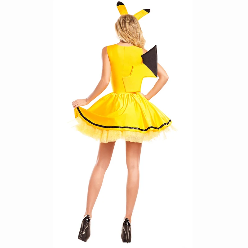 Женские костюмы для косплея Покемон Пикачу для рождественской вечеринки