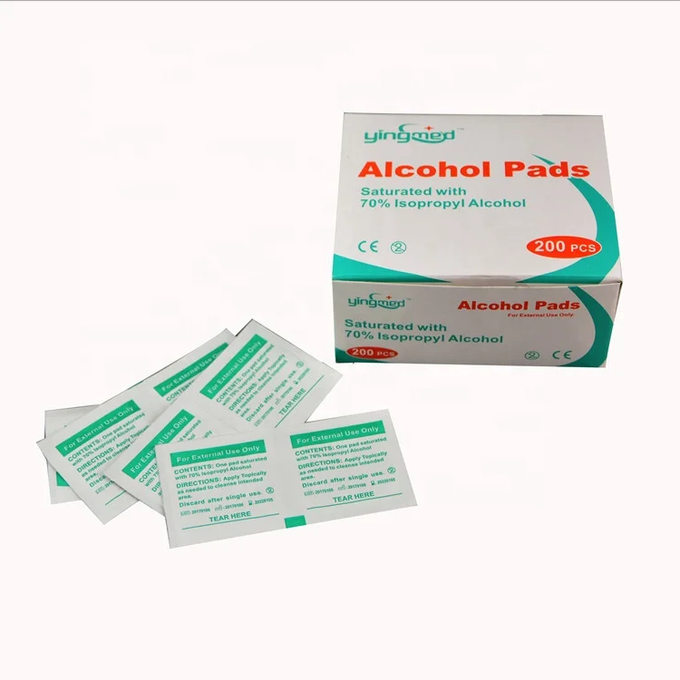 Sterile Non Woven Medical 70% isopropyl Alcohol Swab Alcohol Prep Pads For Phone