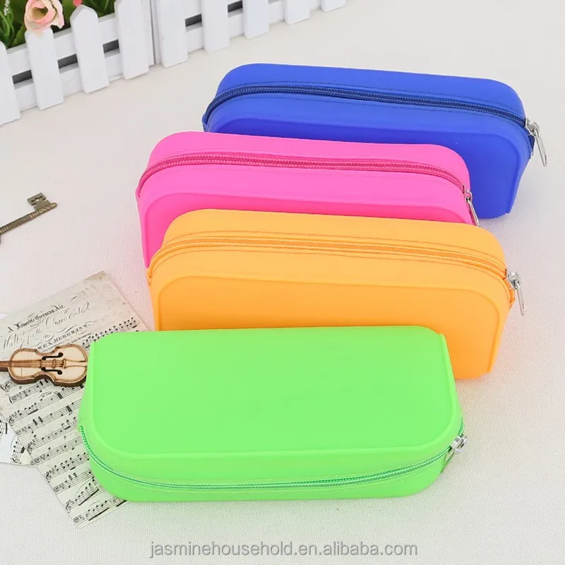 Hot Sales Waterproof  Lovely design Back to School Promotion Gifts For Students  Custom Silicone Pencil Bag