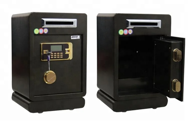 Fashion electronic digital iron cash safe drop box,safety boxes for money