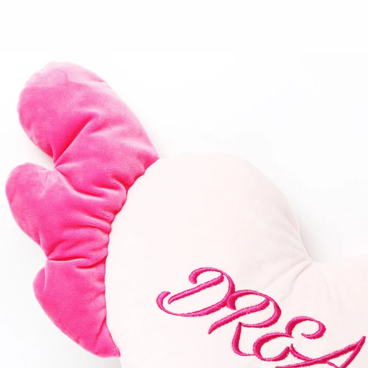 2020 amazon wholesale Free sample OEM ins custom cute soft baby kids stuffed plush animal toys heart shaped pillow cushion