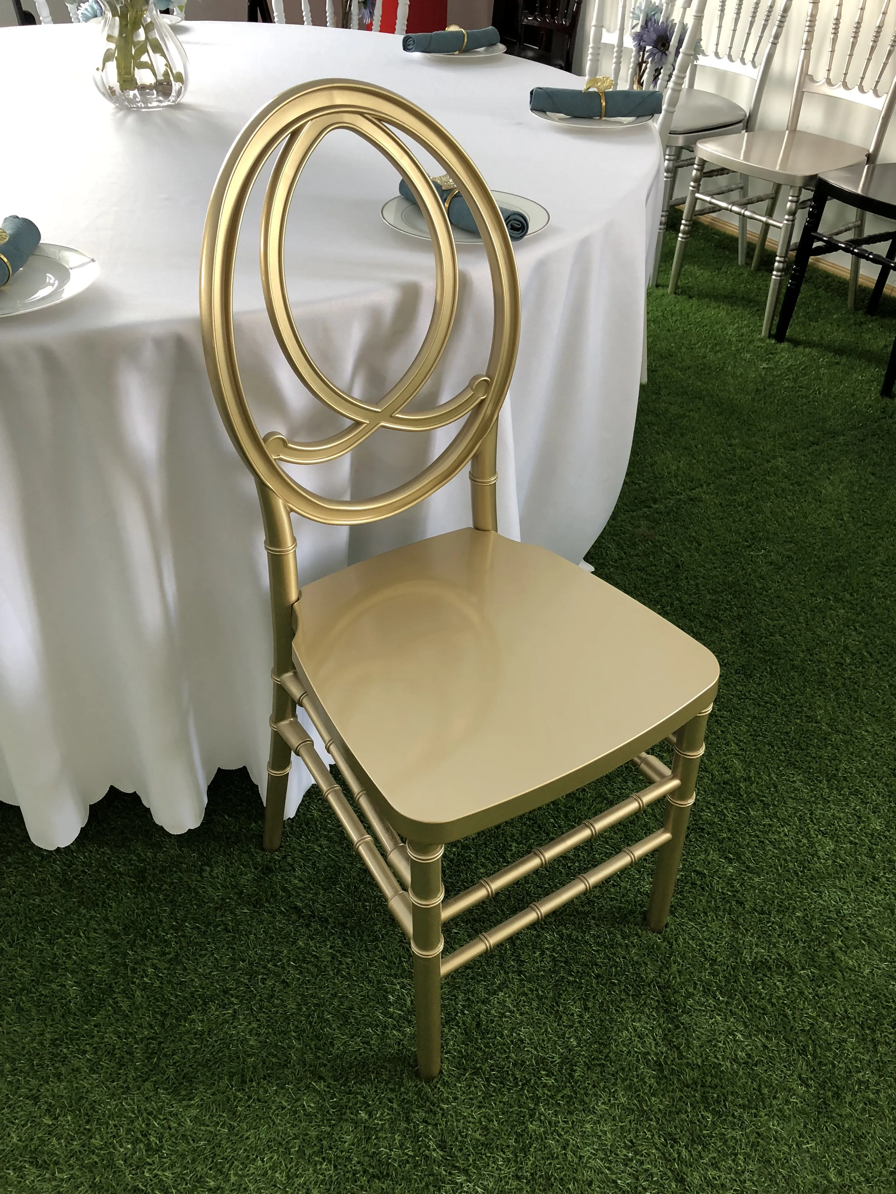 Factory White Wood plastic outdoor crossback American Chair for wedding