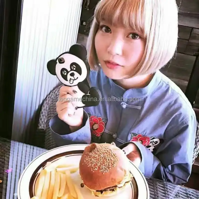 3D Cute Cartoon panda Silicone Case for iPhone 7 7plus 4.7/5.5 Inch Phone Cases