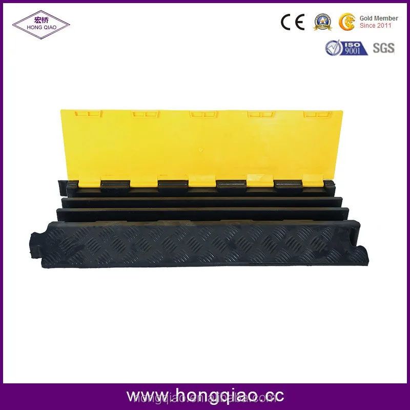 3 channel cable ramp rubber cable protector 3channels
