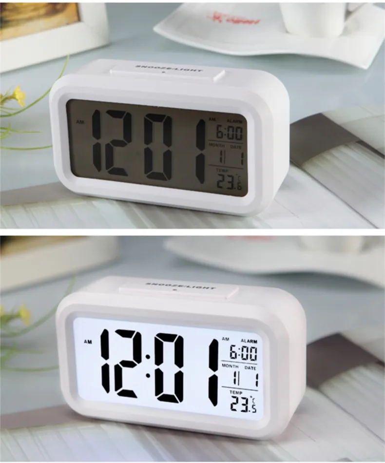 Popular LED Digital wake up light alarm clock Snooze smart Digital clock