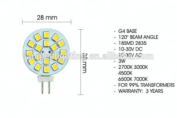 5W Extremely Bright G4 LED Lamp Bulb 5730 pcb g4 24v led bulbs G4