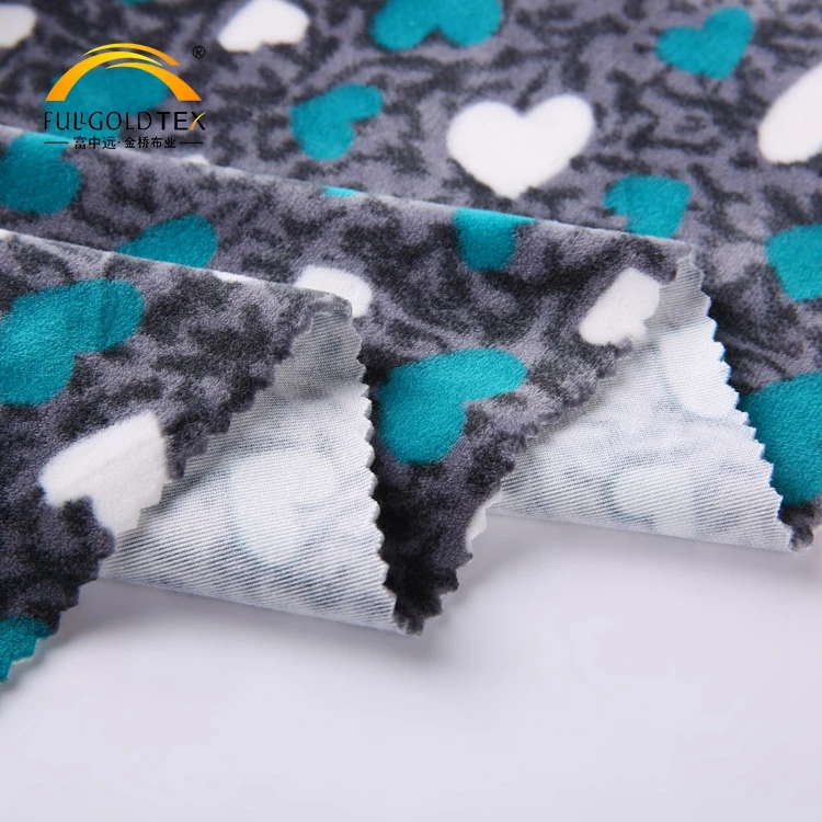 China wholesale custom thick super soft touch printing velvet upholstery bed sheet velour spandex fabric