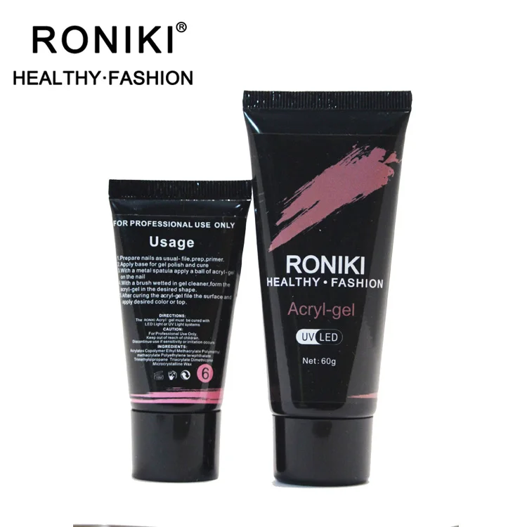  Акриловый полигель RONIKI для наращивания ногтей набор быстрого 30 г/60
