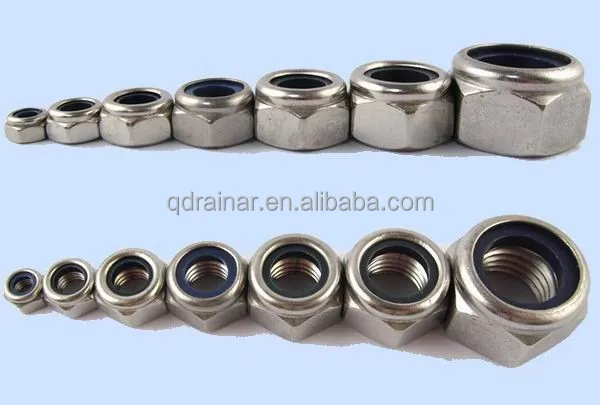 Din985 din982 galvanized Nylon insert lock nut/nylon nut/stainless nylon self- lock nut