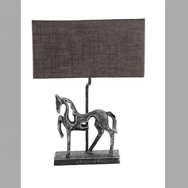 indoor antique animal resin horse table lamp and china lamp
