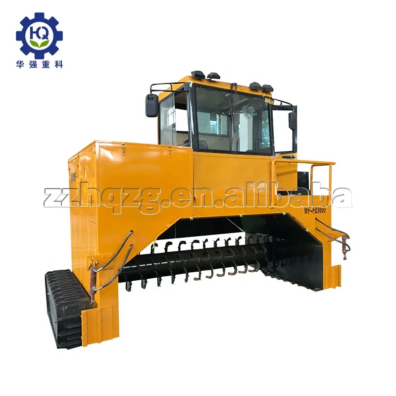 widely used crawler type turning machine for mushroom compost