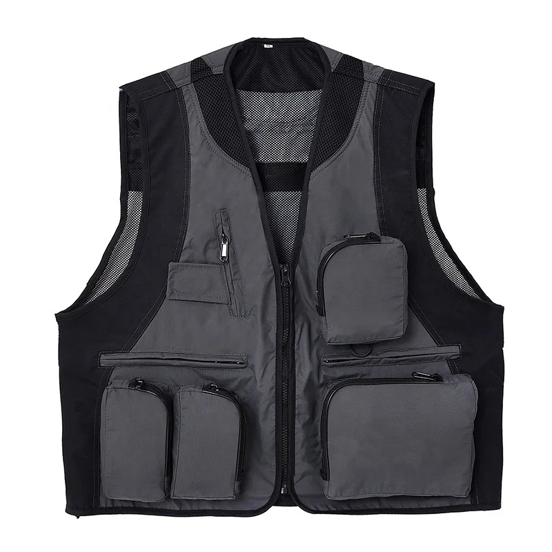 Жилет мужской карго с несколькими карманами, жилет для рыбалки, скалолазания, рыбалки, стрельбы, пешего туризма, журналиста, фотография