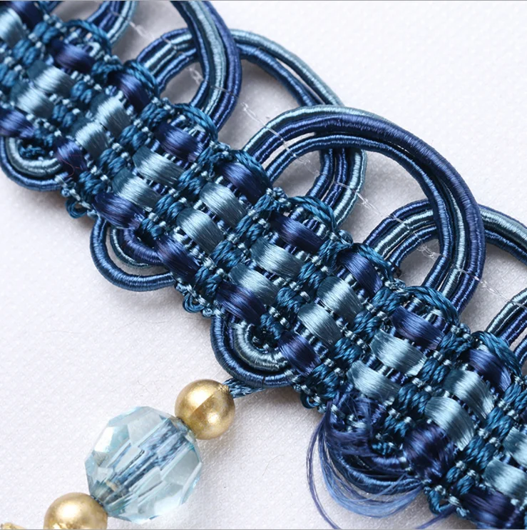 Wholesale 100% Polyester Beaded fringe For Curtain