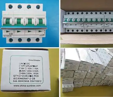  Лучшее качество IEC60947 SL7-63 2P 4P 10A 16A 20A Электрический тип 1000V MCB мини-автоматические выключатели постоянного
