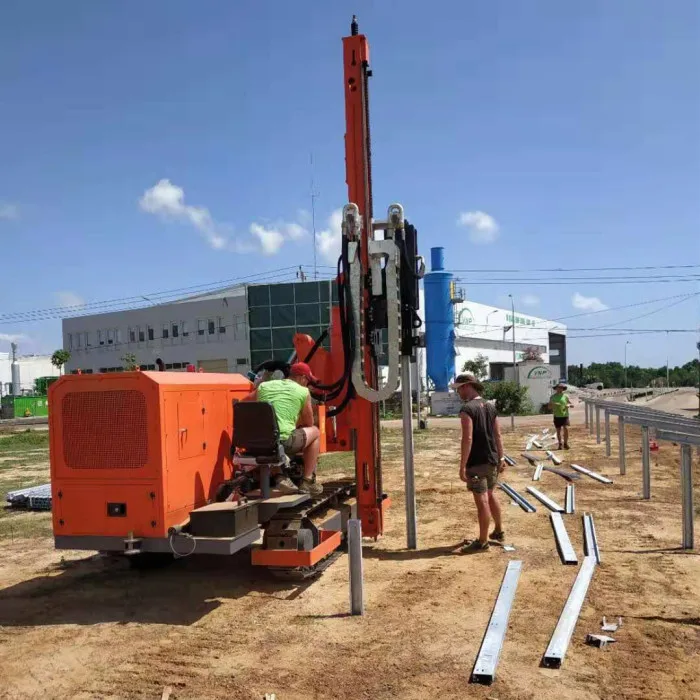 mini excavator float track pile driver for sheet pile